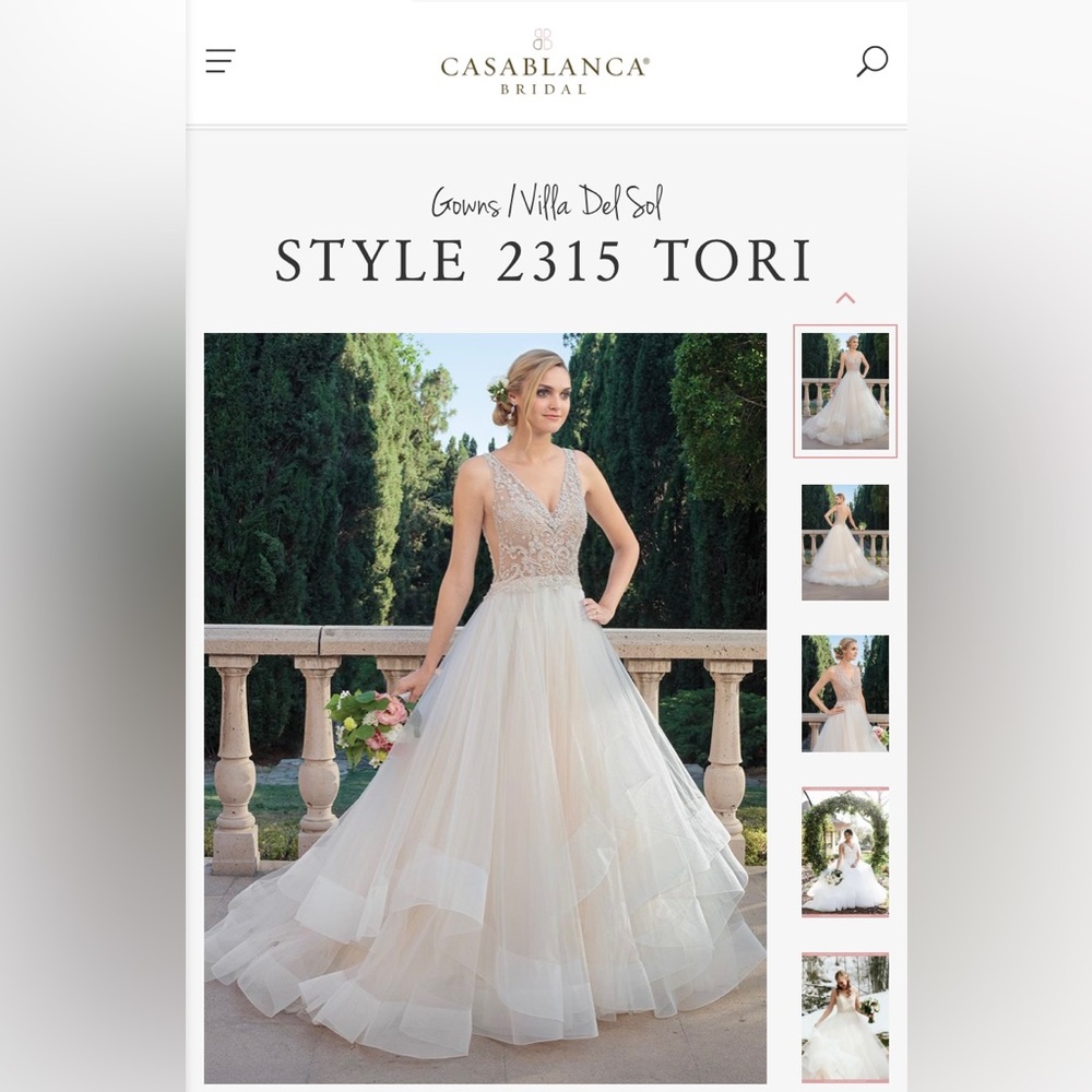 Casablanca Bridal Wedding Gown NWT no alterations Casablanca size 10